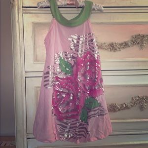 Little Mass Girls Pink sleeveless dress